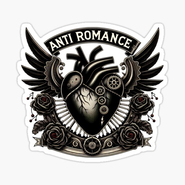 Steampunk Heart Anti-Romance Sticker