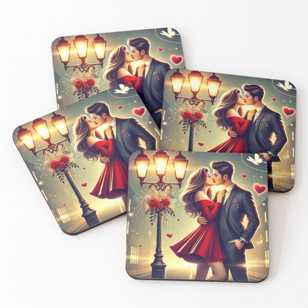 Item preview, Couple Sharing a Romantic Kiss designed and sold by GrizzlyCollective.