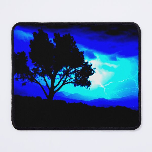 Item preview, Silhouette of a Hillside Tree with Striking Lightning designed and sold by GrizzlyCollective.