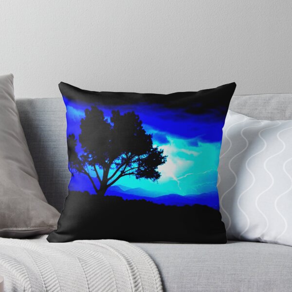 Item preview, Silhouette of a Hillside Tree with Striking Lightning designed and sold by GrizzlyCollective.