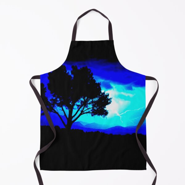 Item preview, Silhouette of a Hillside Tree with Striking Lightning designed and sold by GrizzlyCollective.