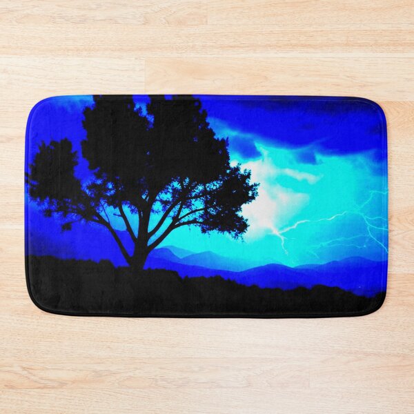 Item preview, Silhouette of a Hillside Tree with Striking Lightning designed and sold by GrizzlyCollective.