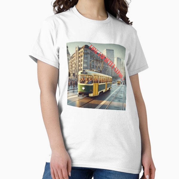 Aperçu de l'œuvre Conception de tramway – Art inspiré des transports urbains créée et vendue par DesignsByHania.