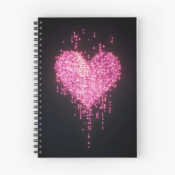 Item preview, Heart Made Of Glowing Pink Numbers designed and sold by EL-Lebedenko.