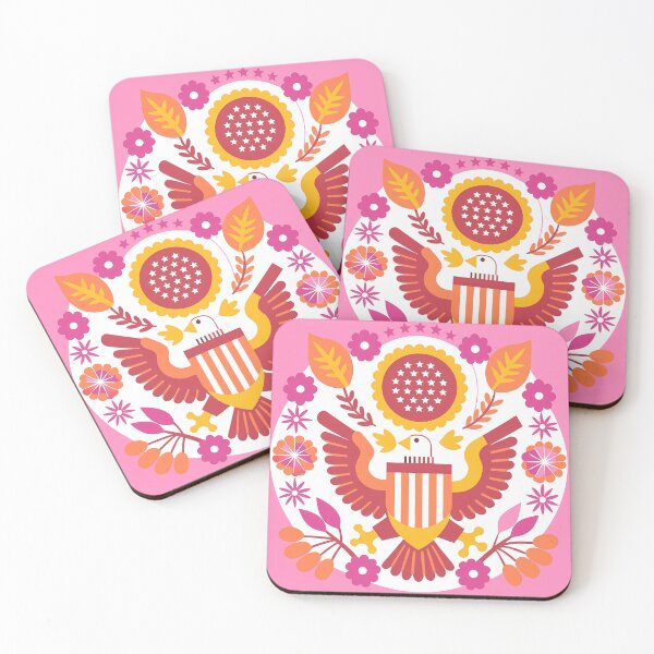 Item preview, Pink design Seal American Eagle Symbolic Art USA designed and sold by ART ATTACK ZONE.