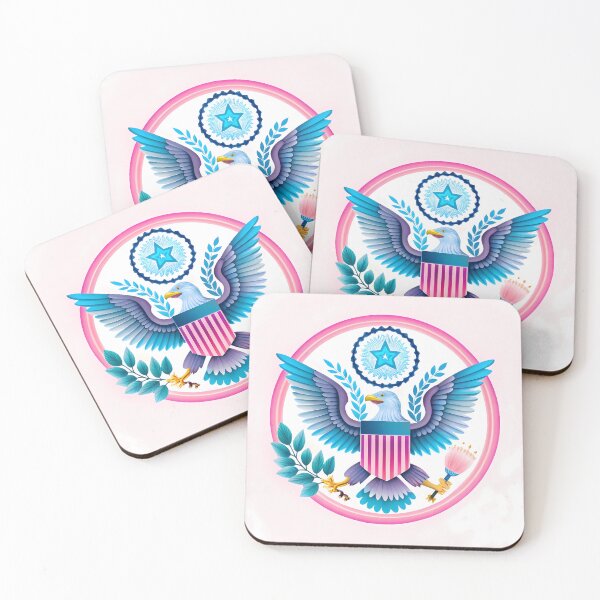 Item preview, Blue design Seal American Eagle Symbolic Art USA designed and sold by ART ATTACK ZONE.