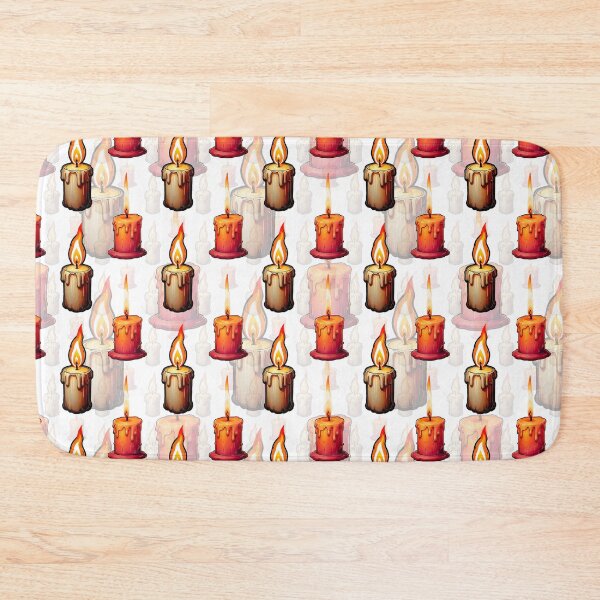 Item preview, Burning Candle Light Pattern Design - White  designed and sold by PatternTitan.