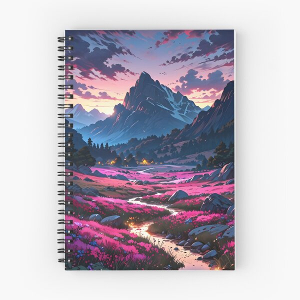 Item preview, Beautiful Floral Valley | Anime Wallpaper | Anime Landscape designed and sold by typoinspired.