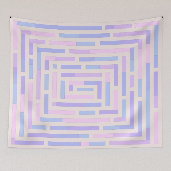 Item preview, Modern Pastel Maze Stripe Weave Pattern Design designed and sold by Studio of Shapes and Spectrum.