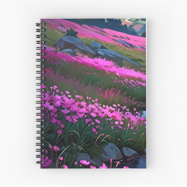 Item preview, Beautiful Floral Valley | Anime Wallpaper | Anime Landscape designed and sold by typoinspired.
