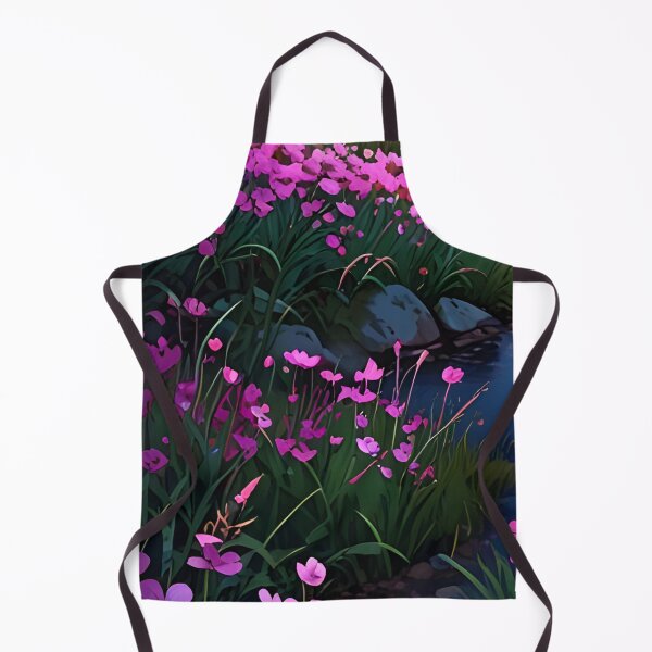 Item preview, Beautiful Floral Valley | Anime Wallpaper | Anime Landscape designed and sold by typoinspired.