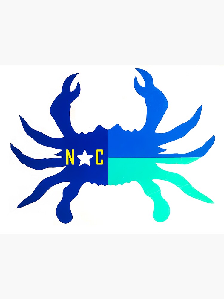 Thumbnail 3 of 3, Sticker, Nautical NC CRAB designed and sold by barryknauff.