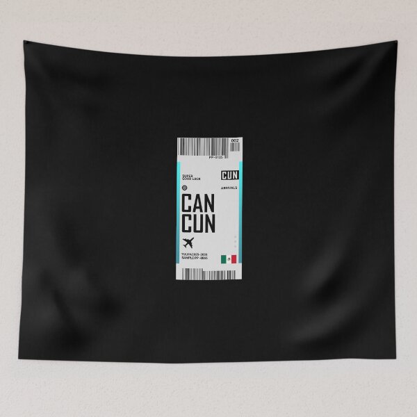 Item preview, Cuncun Boarding Pass Mexico Travel Sticker designed and sold by TulipaGraphics.