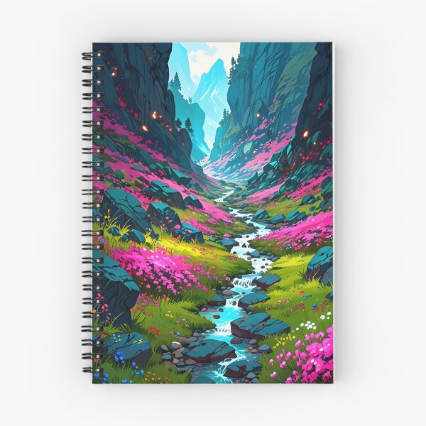 Item preview,  Beautiful Floral Valley | Anime Wallpaper | Anime Landscape designed and sold by typoinspired.