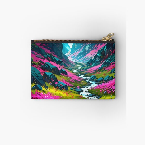 Item preview,  Beautiful Floral Valley | Anime Wallpaper | Anime Landscape designed and sold by typoinspired.