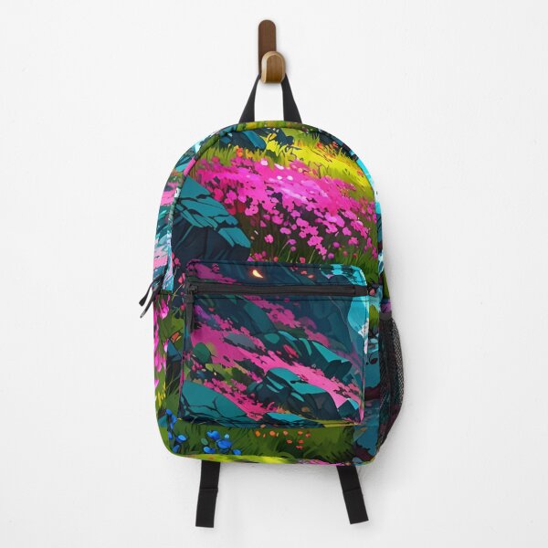 Item preview,  Beautiful Floral Valley | Anime Wallpaper | Anime Landscape designed and sold by typoinspired.