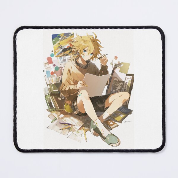 Item preview, Anime blonde artist sketching and painting designed and sold by TheArtistOf2022.