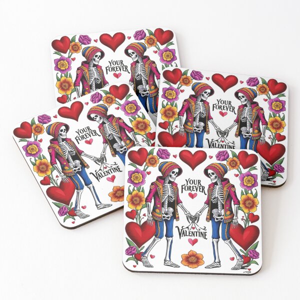 Item preview, Your Forever Valentine – Skeleton Love Holding Hands Design, Happy Valentine Day designed and sold by RvinJo8.