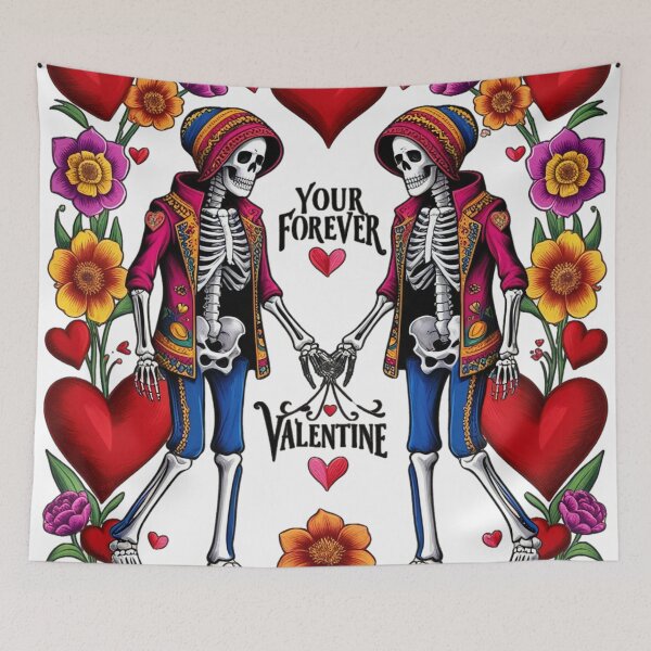 Item preview, Your Forever Valentine – Skeleton Love Holding Hands Design, Happy Valentine Day designed and sold by RvinJo8.