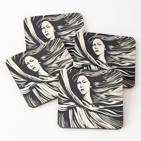 Item preview, Flowing Abstract Patterns, Black and White Swirls designed and sold by KilianSzmid.