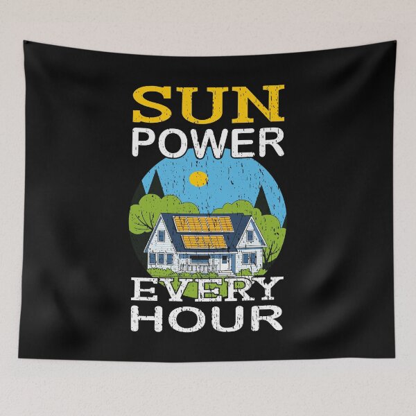 Item preview, SUN POWER EVERY HOUR cool solar power energy from the sun climate change off-grid living cheap energy, global warming  designed and sold by Jt41.