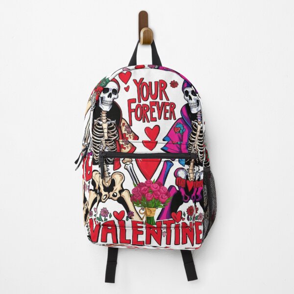Item preview, Your Forever Valentine – Skeleton Love with Hearts and Flowers designed and sold by PING 999 STUDIO.