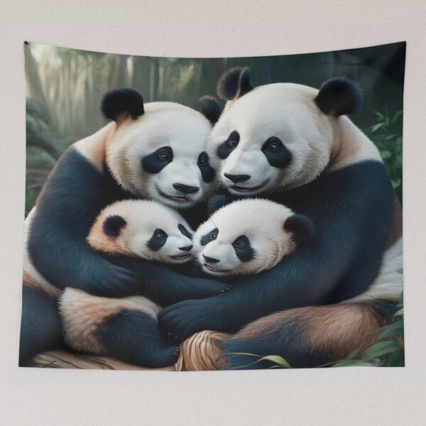 Item preview, Le Panda en Famille designed and sold by Collection de trésors .