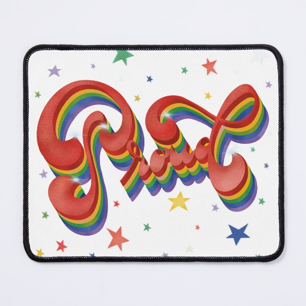 Item preview, 70’s style lettering word Proud sticker, art designed and sold by BeUniqueByRomy.