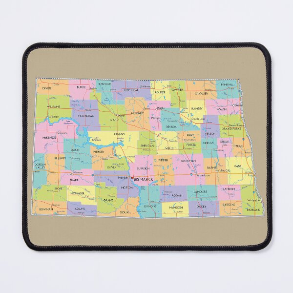 Item preview, North Dakota County Map designed and sold by Havocgirl.