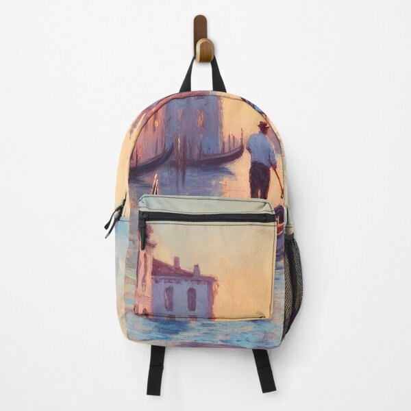 Item preview, Gondola in river in Venice at sunrise painting designed and sold by TheArtistOf2022.