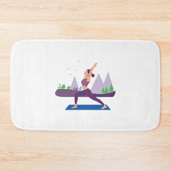Item preview, Hand drawn illustration with beautiful young girl practicing yoga in the morning time designed and sold by MD Daud Haider Shaon.