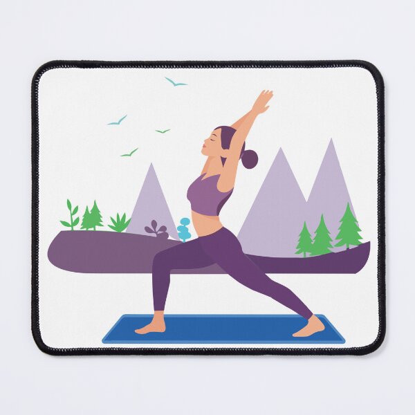 Item preview, Hand drawn illustration with beautiful young girl practicing yoga in the morning time designed and sold by MD Daud Haider Shaon.