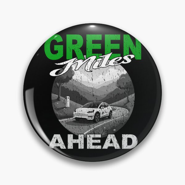 Item preview, GREEN MILES AHEAD cool Electric Car design electric driver EV fast charging road trip designed and sold by Jt41.