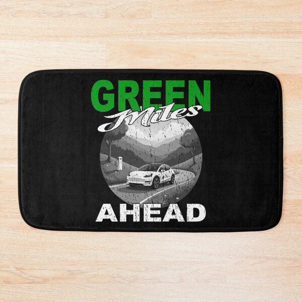 Item preview, GREEN MILES AHEAD cool Electric Car design electric driver EV fast charging road trip designed and sold by Jt41.