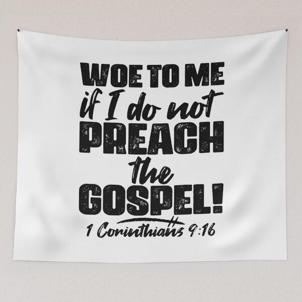 Item preview, 1 Corinthians 9:16 Woe To Me If I Do Not Preach The Gospel designed and sold by plushism.