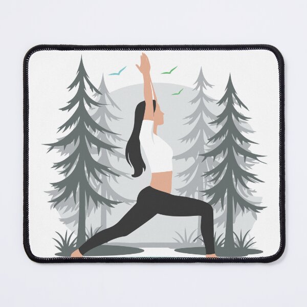 Item preview, Hand drawn illustration with beautiful young girl practicing yoga in the morning time designed and sold by MD Daud Haider Shaon.