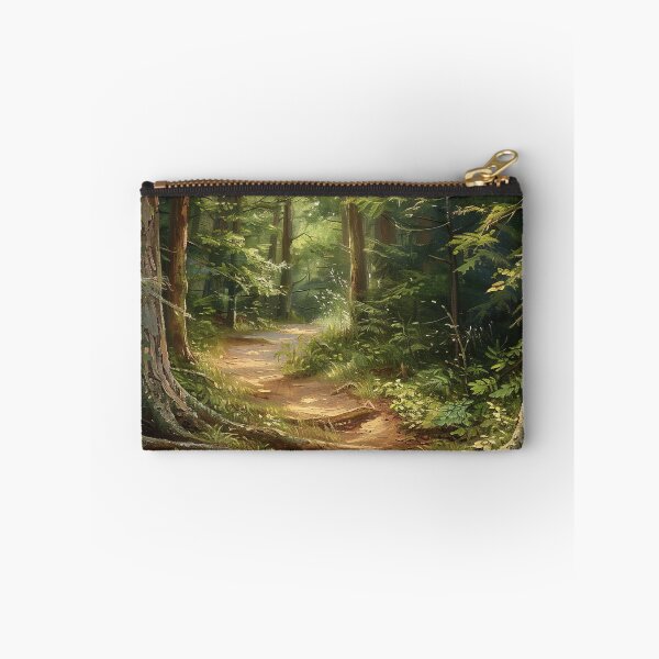 Item preview, Path in green forest painting designed and sold by TheArtistOf2022.