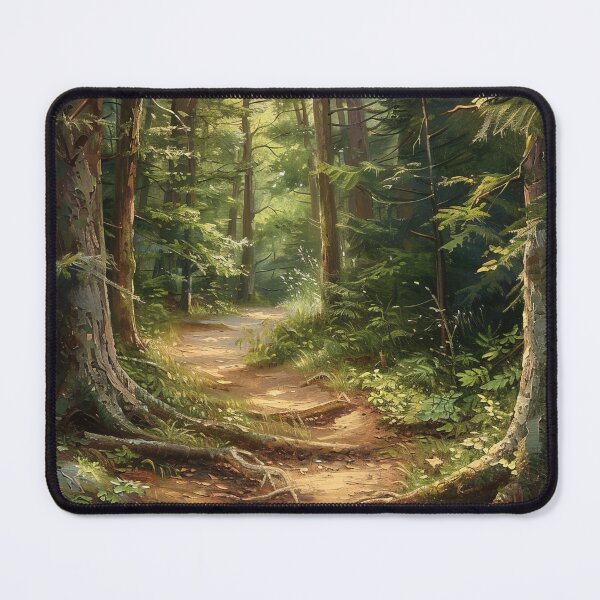 Item preview, Path in green forest painting designed and sold by TheArtistOf2022.