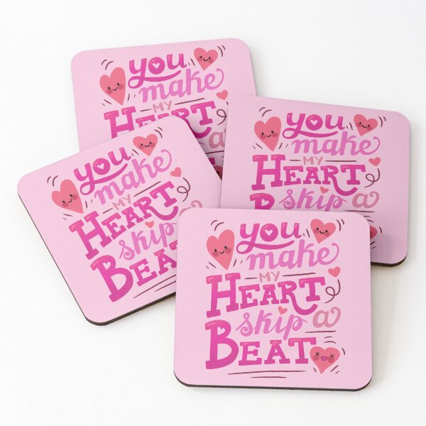 Item preview, You make my heart skip a beat - funny love celebration handlettering designed and sold by Patrick Gervacio.