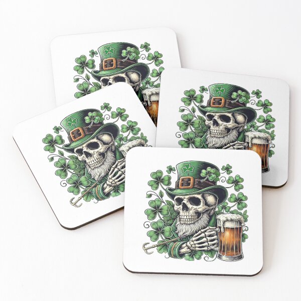 Item preview, Skull wearing a Leprechaun Hat No.2 designed and sold by Gentle40Winks.