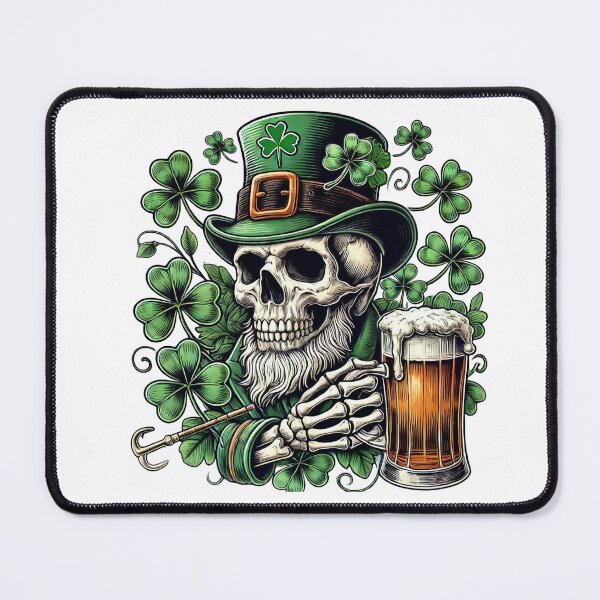 Item preview, Skull wearing a Leprechaun Hat No.2 designed and sold by Gentle40Winks.