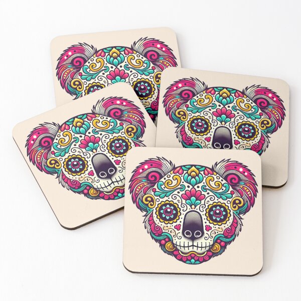 Item preview, Sugar Skull Koala: Vibrant Remembrance designed and sold by Design Delinquent.