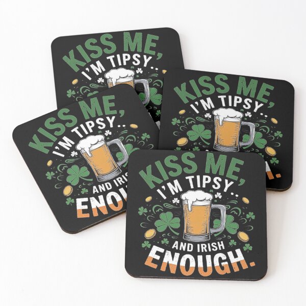 Item preview, Funny Irish Beer Quote Design - Kiss Me I’m Tipsy designed and sold by love3617.