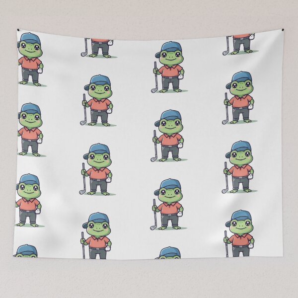 Item preview, A Cute Golfer Frog designed and sold by DWorriBHappi.
