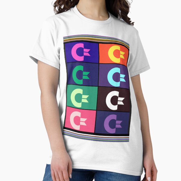 Vista previa del artículo con la obra «Logotipo retro multicolor de Commodore 64», diseñado y vendido por The 8-BIT Alchemist .