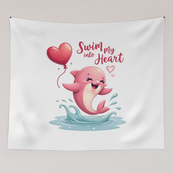 Item preview, Romantic Dolphin - Swim into My Heart designed and sold by Bulwshop.