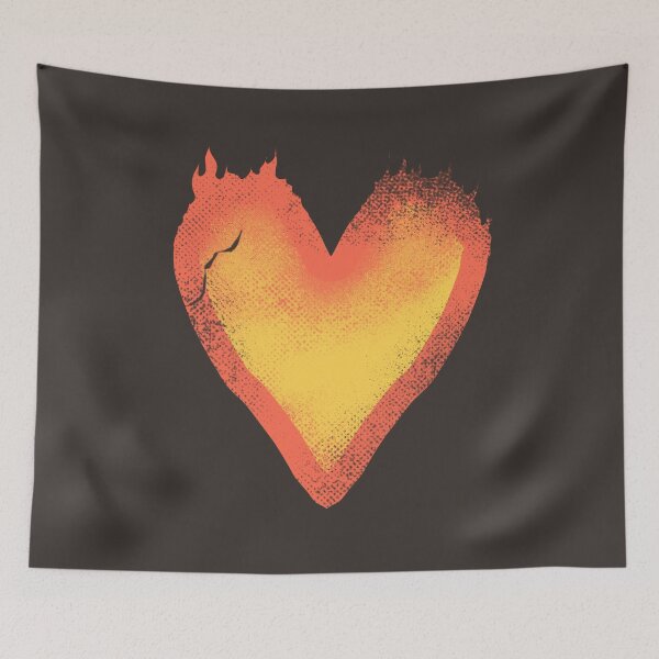 Item preview, Flaming Heart – Vintage Design designed and sold by FlashCraft Design.