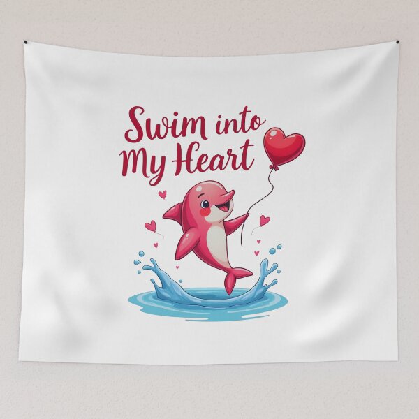 Item preview, Romantic Dolphin - Swim into My Heart designed and sold by Bulwshop.