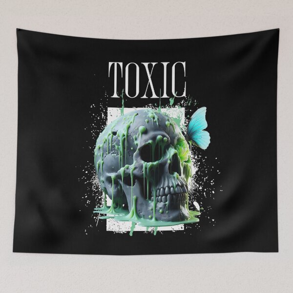 Item preview, Toxic Skull with Blue Butterfly designed and sold by Ultimate-Rabbit.