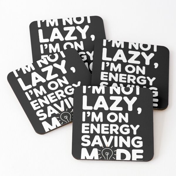 Item preview, I'm Not Lazy, I'm on Energy-Saving Mode - Funny Minimalist Design with Glowing Light Bulb designed and sold by SpeakingPrint2.